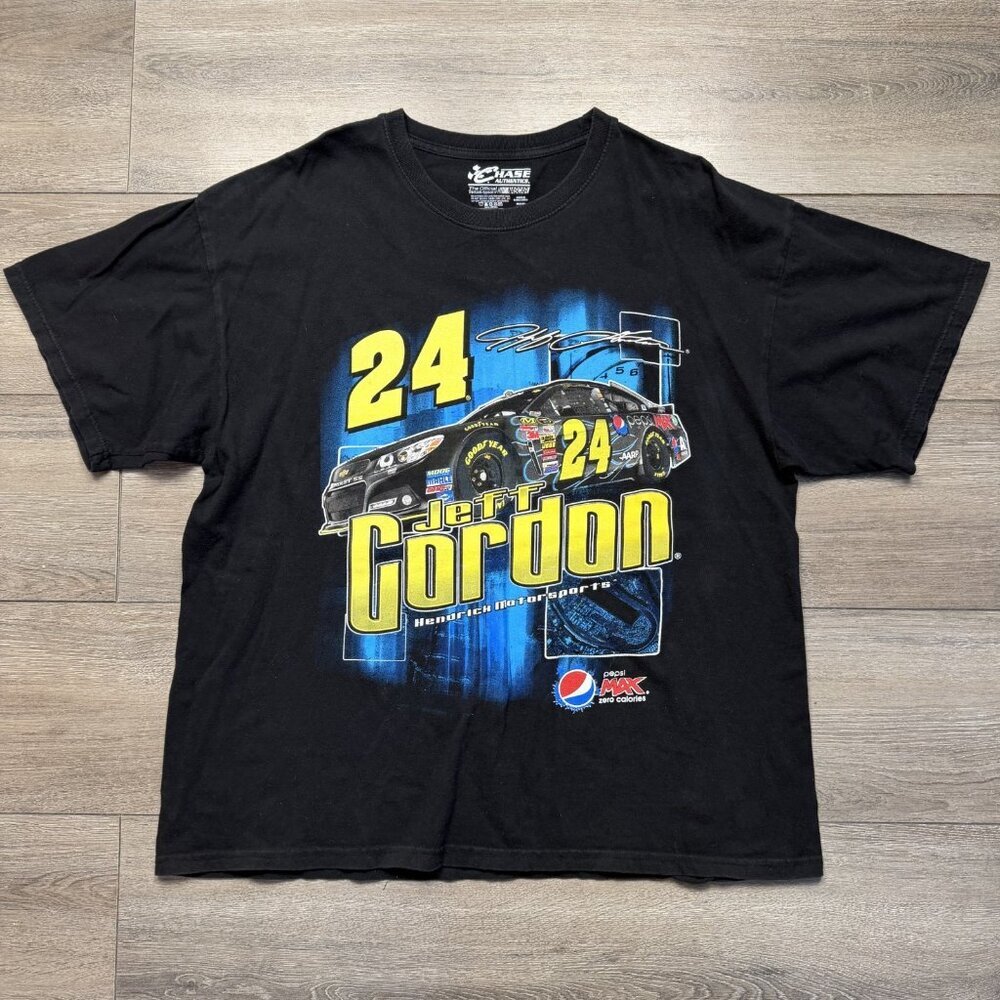 Jeff Gordon Pepsi Max Nascar Graphic Tee Double Print XL Shirt Chase Authentics